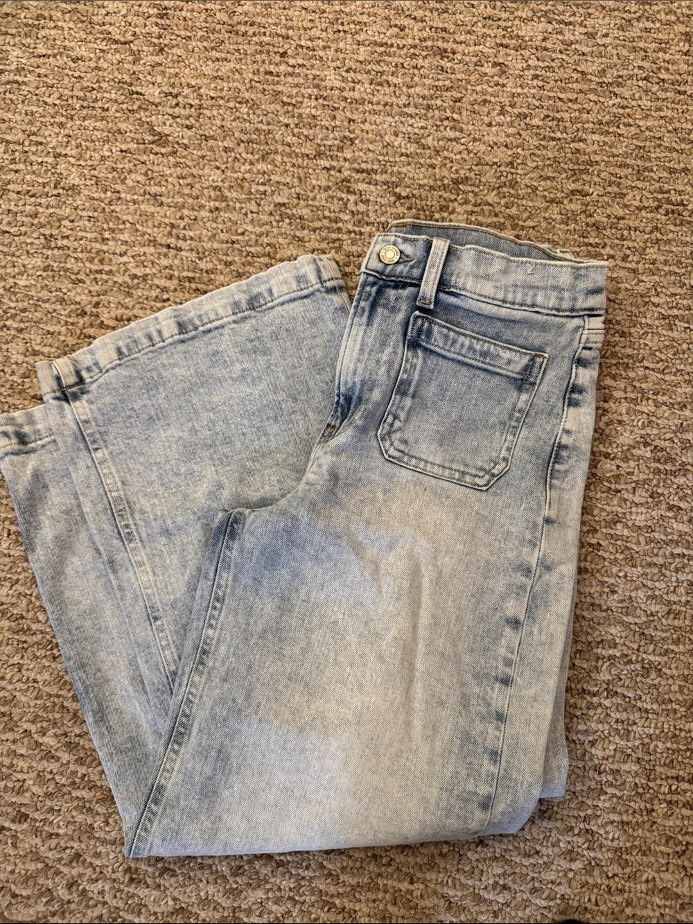 GAP high rise stride ankle Light Blue Relaxed Womans Jeans